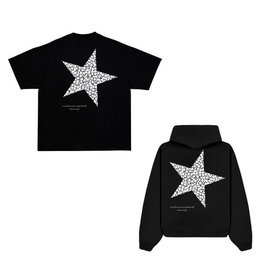 Hoodie + t-shirt / black and white / envio gratis